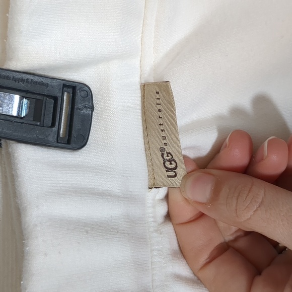 UGG Women's Collins Wide Leg Cream Super Soft Fleece Casual Pants Size Large - Picture 7 of 12